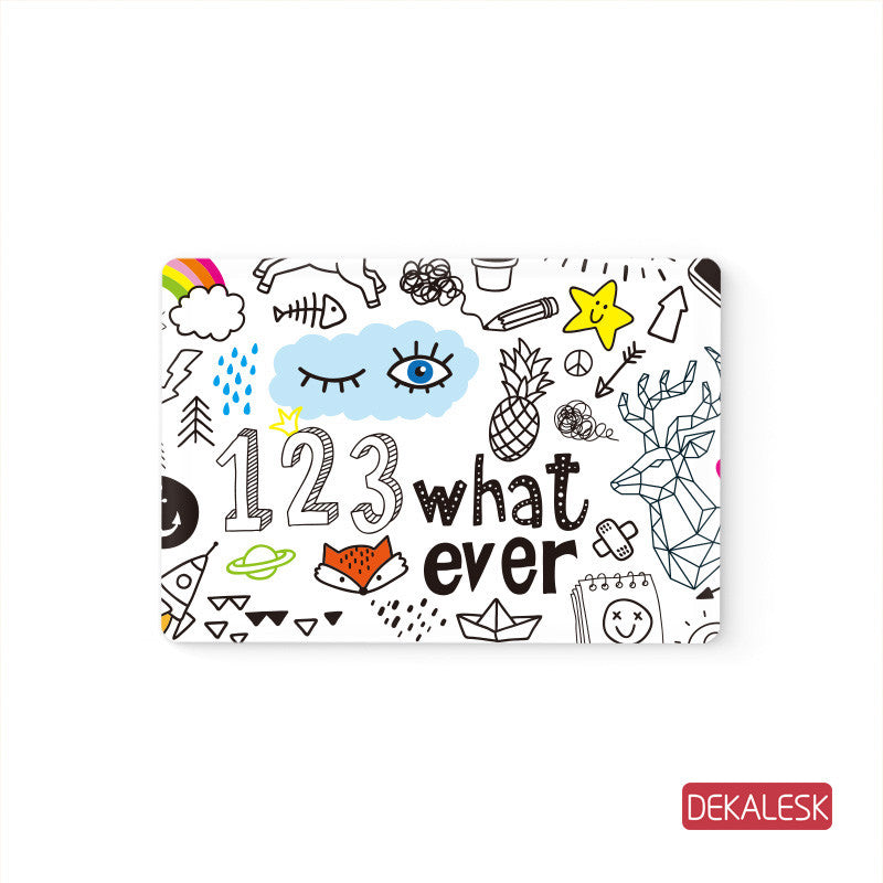 Whatever - MacBook Pro Keyboard Stickers Top Skin Full Bottom Decal Protector - DEKALESK
