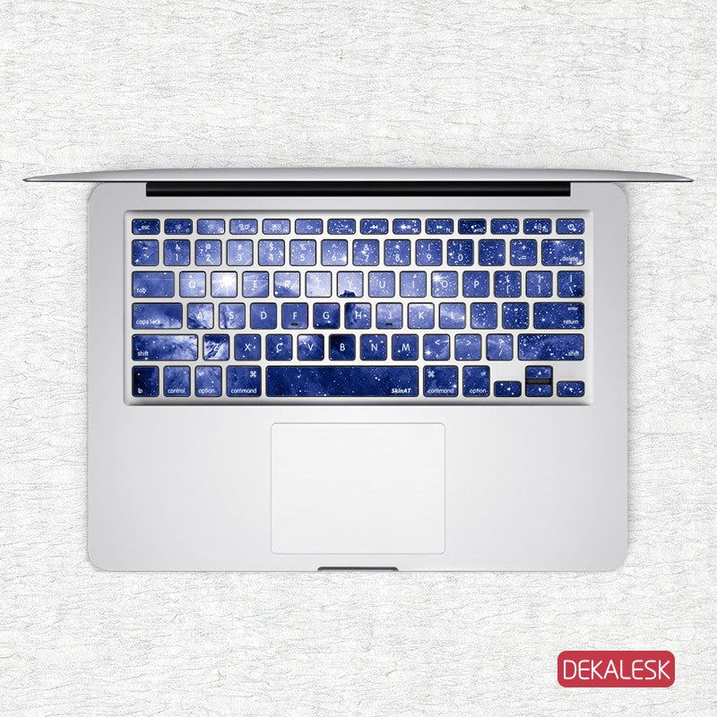 Universe Blue - MacBook Keyboard Stickers - DEKALESK