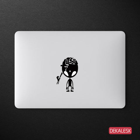 Alien With Braids - MacBook Decal - DEKALESK