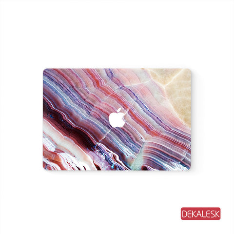 Rainbow Marble - MacBook Skin MacBook Top decal MacBook Front Sticker - DEKALESK