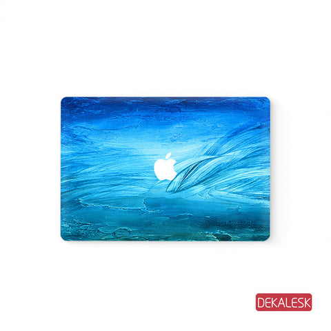 Blue Painting - MacBook Pro Keyboard Stickers Top Skin Full Bottom Decal Protector - DEKALESK