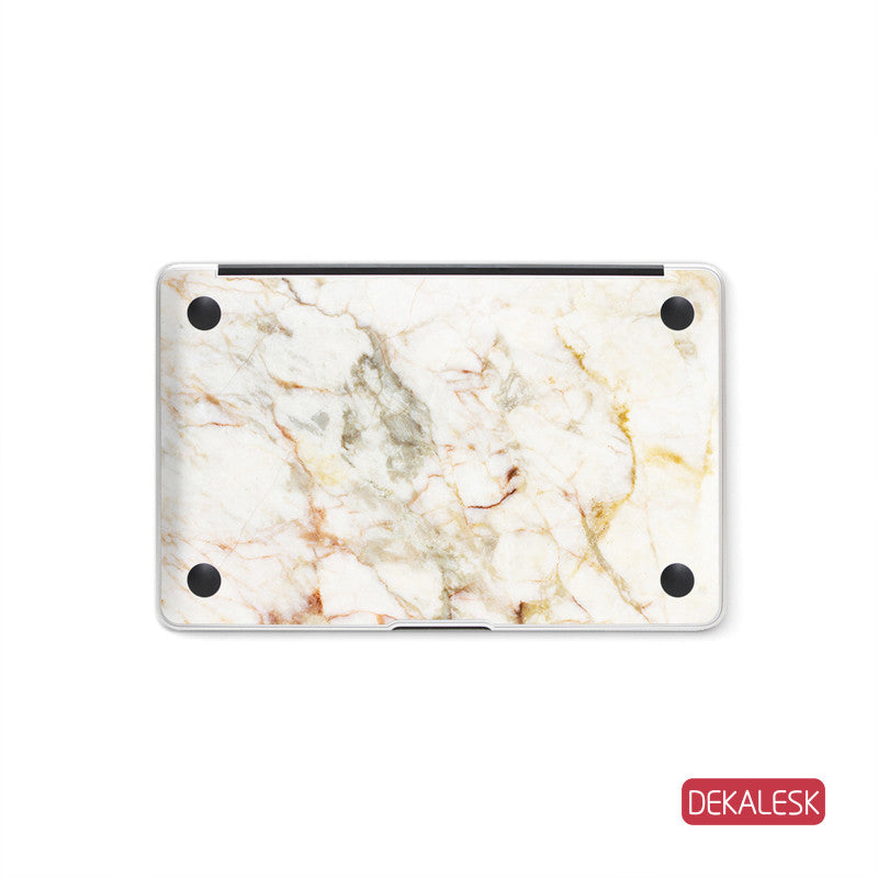 Orange Marble - MacBook Bottom Skin - DEKALESK