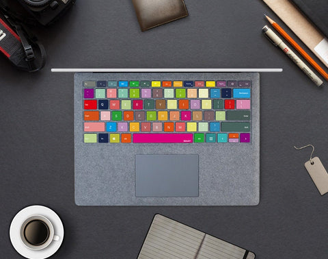 Surface Laptop 3 SurfaceBook surface Pro 7 Keyboard Stickers individual keys Decal Protector Cover Colorful Microsoft Tablet Skin