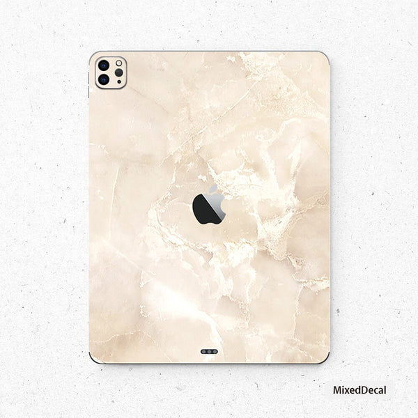 New iPad Pro 12.9 Back Sticker iPad Mini Cream-colored Marble decal Cover Skin New iPad 9.7 iPad Back Cover iPad Sticker iPad Decal