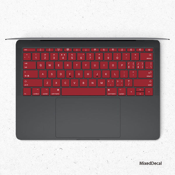 Bengala Red MacBook keyboard Stickers| Keyboard key's individual Stickers| MacBook Air Vinyl Key’s Skin| MacBook M1 Chip Accessories