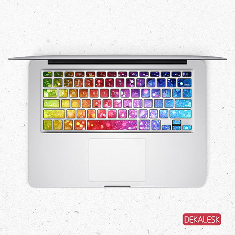 Rainbow Jump - MacBook Keyboard Stickers - DEKALESK