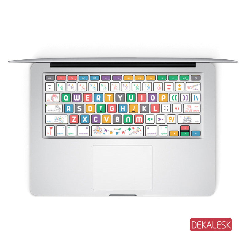 Happy Birthday - MacBook Keyboard Stickers - DEKALESK