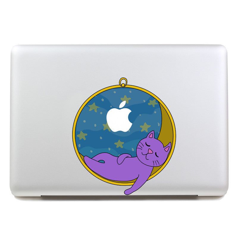 Sleeping Cat - MacBook Decal - DEKALESK