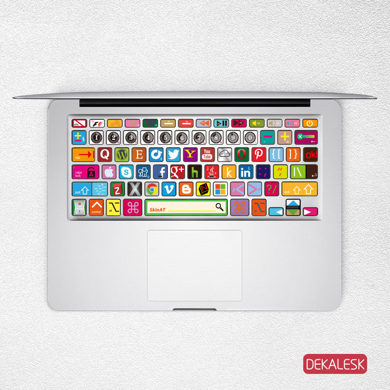Tech Logos - MacBook Keyboard Stickers - DEKALESK