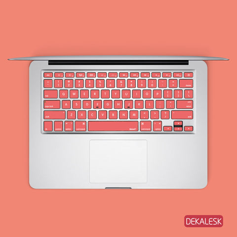 Cherry Pink - MacBook Keyboard Stickers - DEKALESK