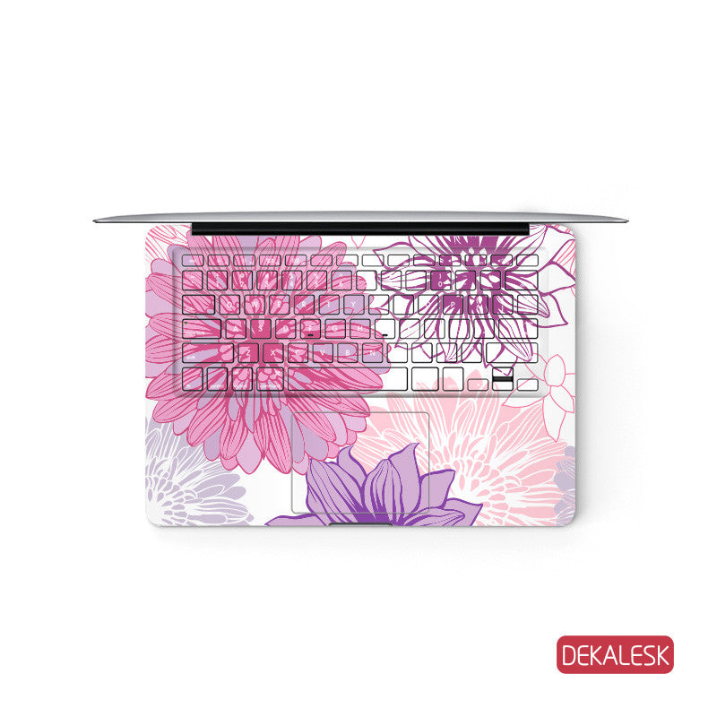 Blooming Flowers - MacBook Keyboard Skin - DEKALESK