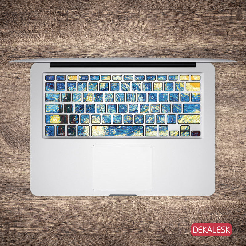 The Starry Night - MacBook Keyboard Stickers - DEKALESK