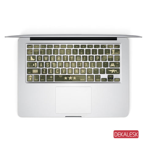 Green Colors - MacBook Keyboard Stickers - DEKALESK