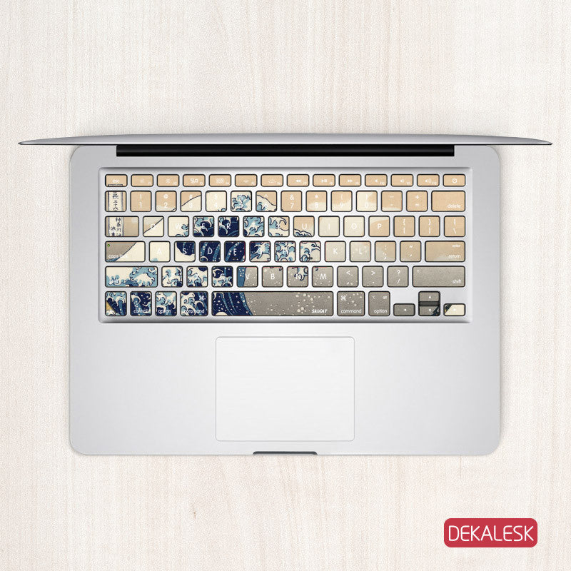 Great Wave off Kanagawa - MacBook Keyboard Stickers - DEKALESK