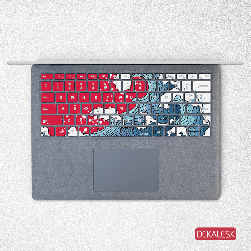 Great Waves- Surface Laptop/surface Book/Surface Pro Keyboard Keys Skin - DEKALESK