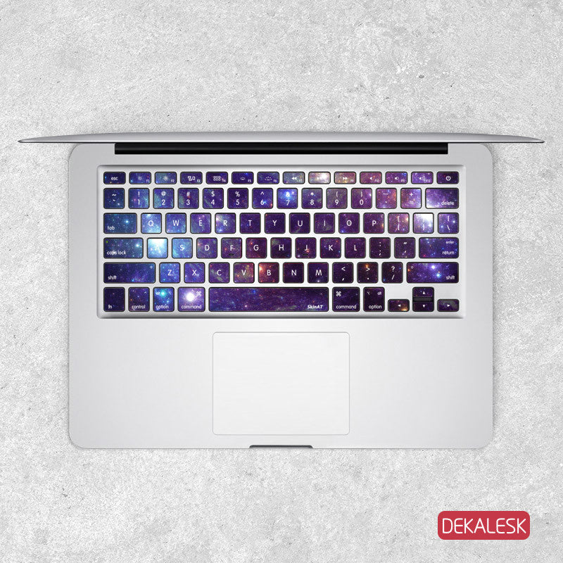 Purple Nebula - MacBook Keyboard Stickers - DEKALESK