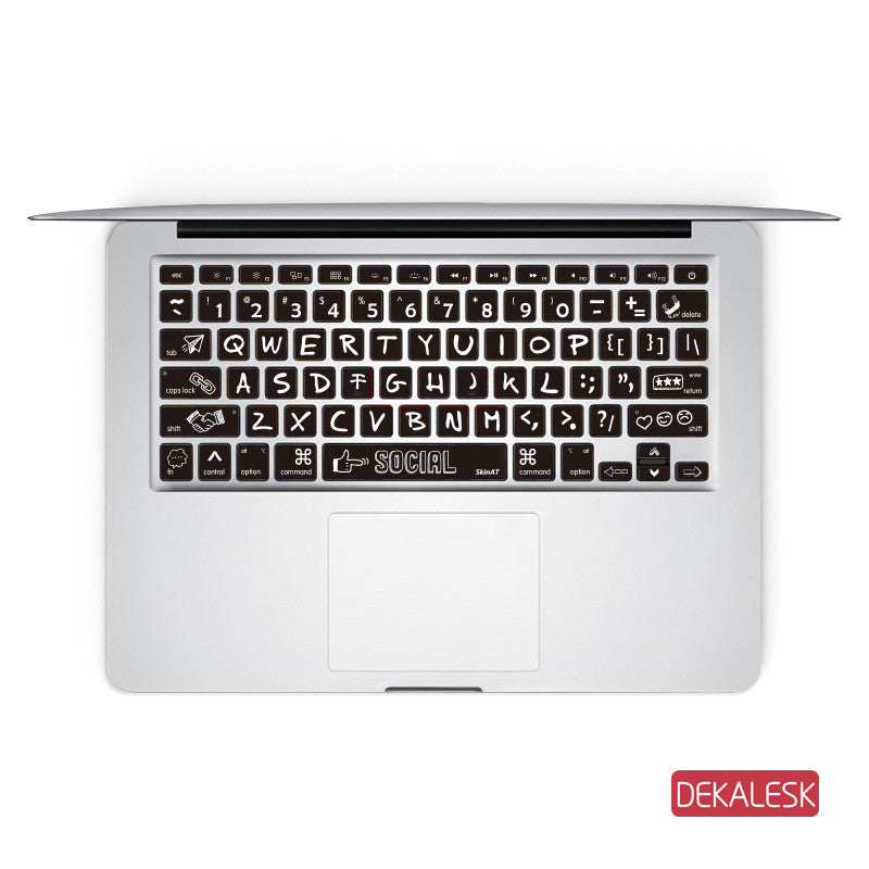 Social  - MacBook Keyboard Stickers - DEKALESK