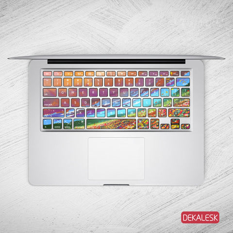 Alaskan Flowers - MacBook Keyboard Stickers - DEKALESK