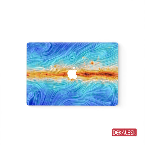 Blue Universal - MacBook Pro Skin Mac Top decal  Front Sticker - DEKALESK