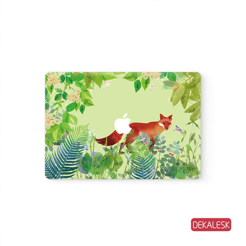 Flower Fox - MacBook Skin Decal Sticker - DEKALESK