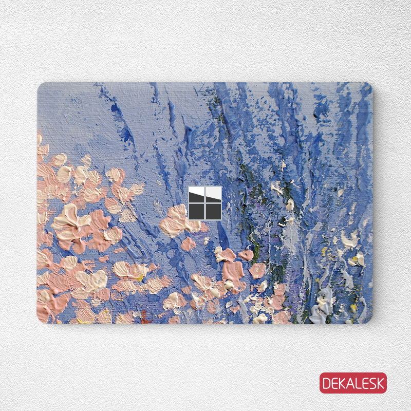 Cherry Blossom lavender- Surface Laptop Top Lid Skin - DEKALESK