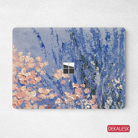 Cherry Blossom lavender- Surface Laptop Top Lid Skin - DEKALESK