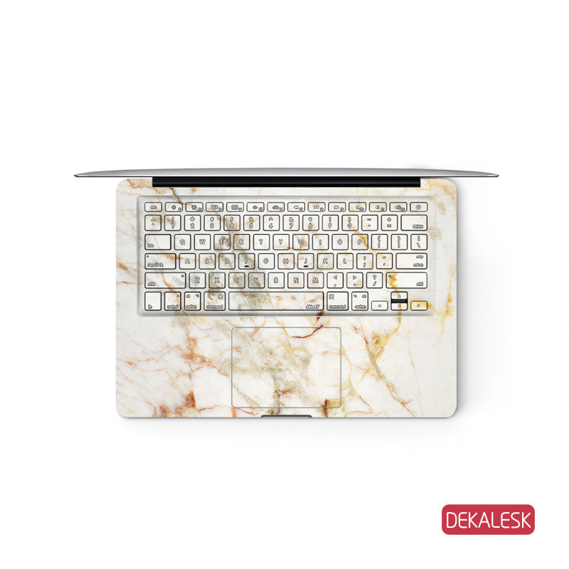 Orange Marble - MacBook Keyboard Skin - DEKALESK