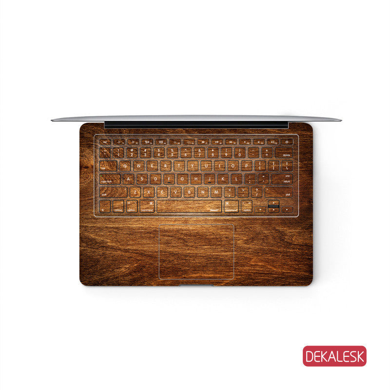 Rosewood Grain - MacBook Keyboard Skin - DEKALESK
