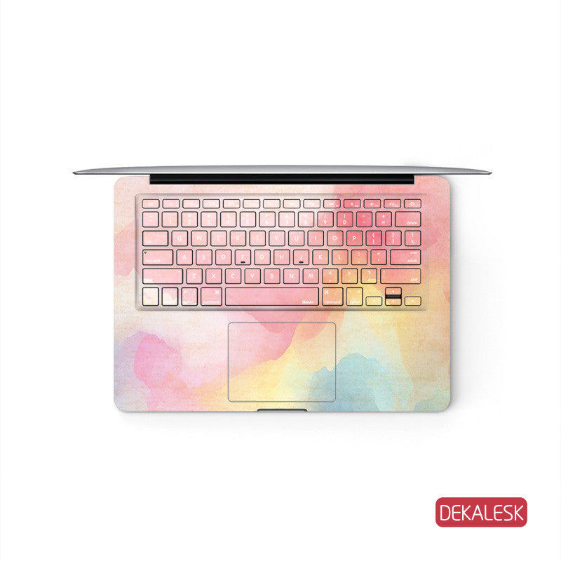 Pink Watercolor - MacBook Keyboard Skin - DEKALESK