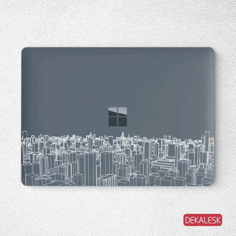 CityView-Surface Laptop Top Lid Skin - DEKALESK