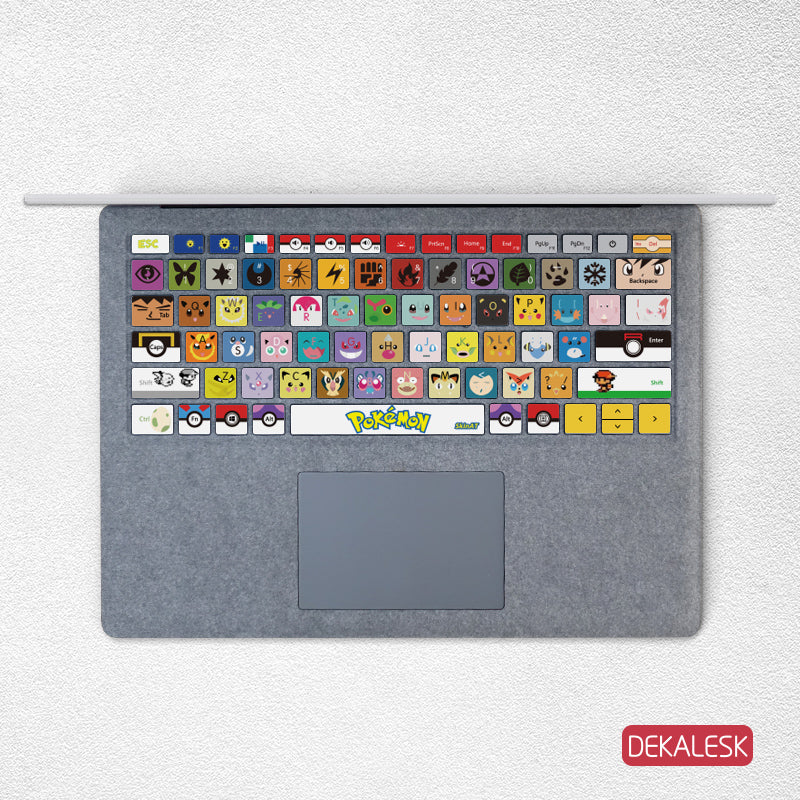 Pokemon- Surface Laptop/surface Book/Surface Pro Keyboard Keys Skin - DEKALESK