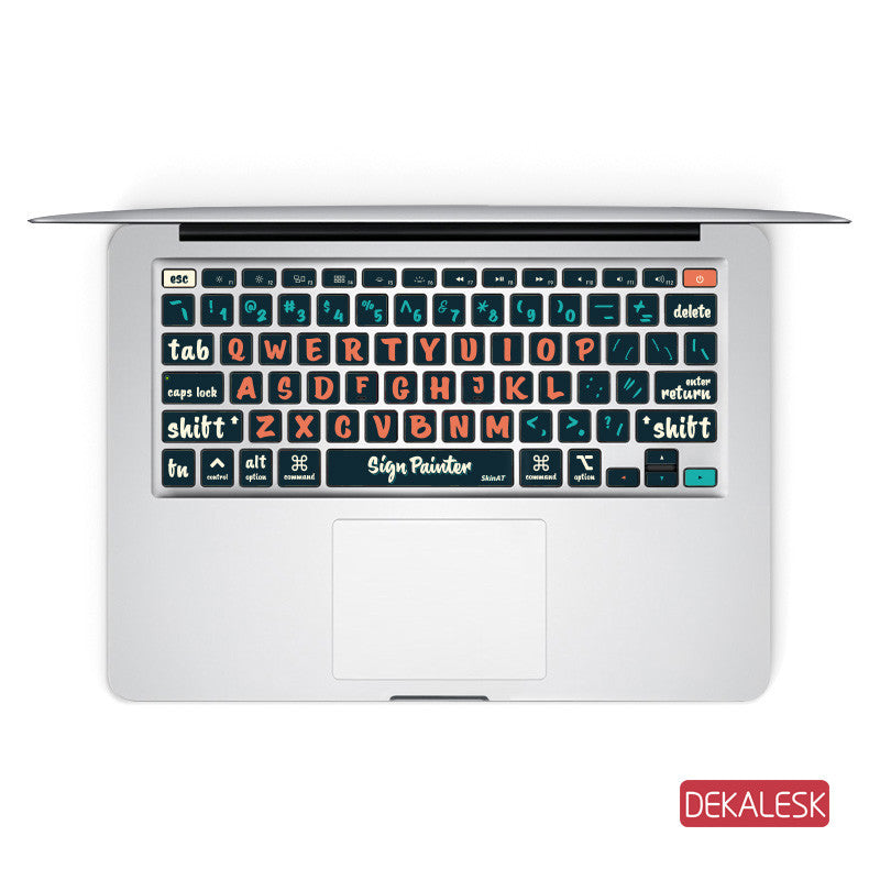 Q characters - MacBook Keyboard Stickers - DEKALESK