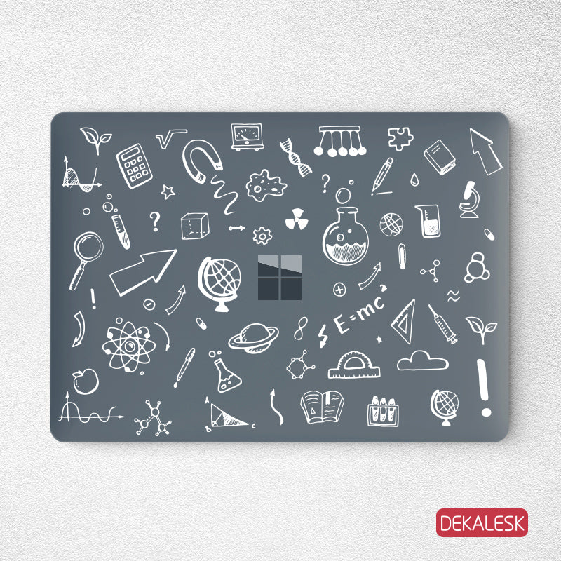 Science-Surface Laptop Top Lid Skin - DEKALESK