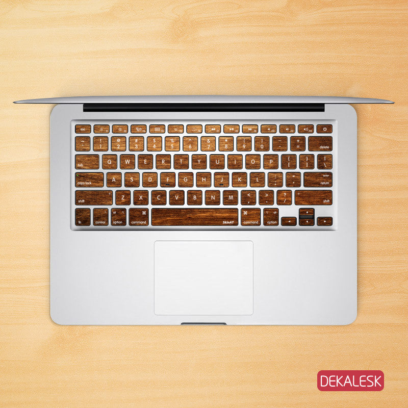 Walnut - MacBook Keyboard Stickers - DEKALESK