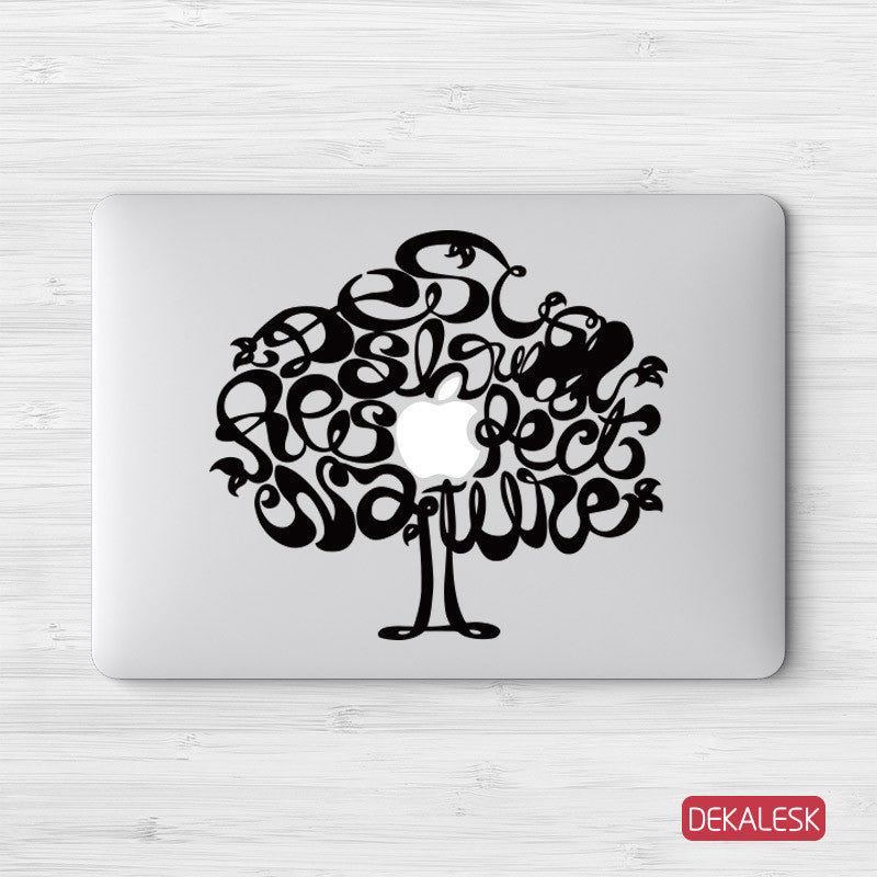Letter Tree - MacBook Decal - DEKALESK