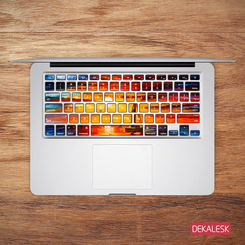 Sailing Into The Sunset - MacBook Keyboard Stickers - DEKALESK