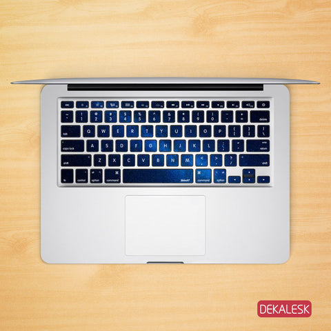 Blue Space - MacBook Keyboard Stickers - DEKALESK
