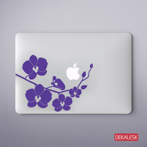 Purple Orchids - MacBook Decal - DEKALESK