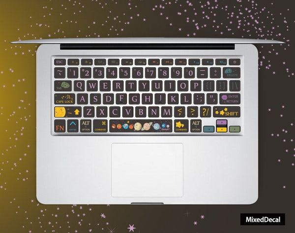 Galaxy keyboard Stickers Laptop keyboard Cover Vinyl MacBook keyboard Decal Air Skin kits MacBook Pro 15 Skin Decal MacBook touch bar 2020