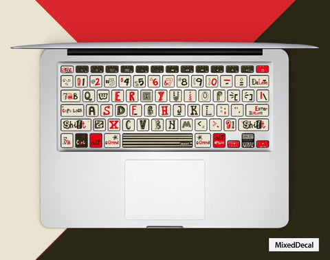 MacBook Keyboard Sticker \ iMagic Individual keys Sticker \ Wireless keyboard Skin \ Cards keys Sticker \Apple Pro/Air 11 12 13 15 17