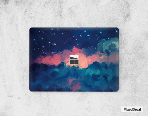 Microsoft Surface Laptop 3 Skin Top Sticker Red surface book Skin Red Cloud Bottom Decal 3M Protector Cover