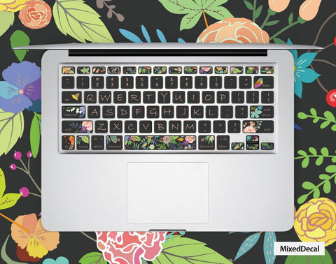 Floral MacBook keyboard Stickers MacBook Air Skin MacBook Touch Bar Skin Kits MacBook Pro 16 keyBoard Skin