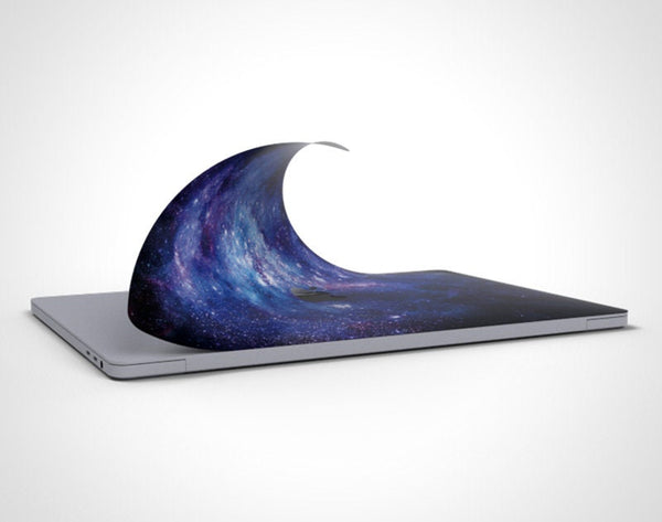 MacBook Air sticker Blue Galaxy Laptop Mac Pro Sticker Logo Cut Cover Skin