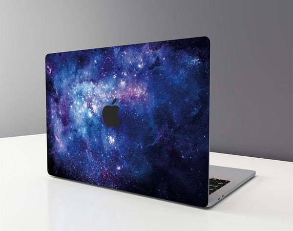 MacBook Air sticker Blue Galaxy Laptop Mac Pro Sticker Logo Cut Cover Skin