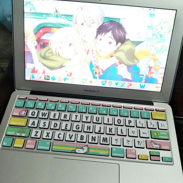 MacBook Air Decal sticker MacBook Pro Decal Keyboard Cover  Unicorn MacBook Air 13 Sticker Keyboard  computer Decal MacBook Pro Skin Sticker