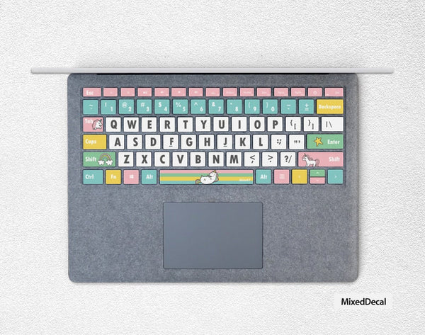 SurfaceBook Keyboard Stickers individual keys Decal Protector Cover Surface Pro Unicorn Microsoft Laptop Tablet Skin surface pro 7 skin