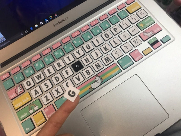 MacBook Air Decal sticker MacBook Pro Decal Keyboard Cover  Unicorn MacBook Air 13 Sticker Keyboard  computer Decal MacBook Pro Skin Sticker