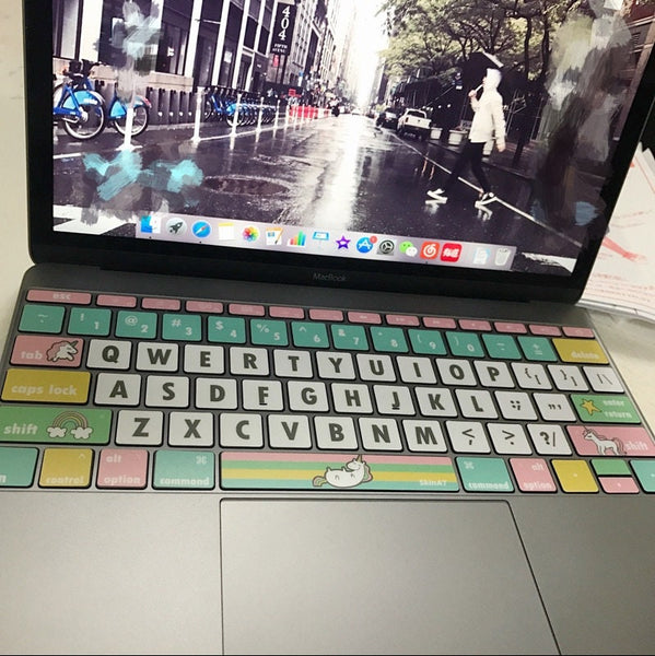 MacBook Air Decal sticker MacBook Pro Decal Keyboard Cover  Unicorn MacBook Air 13 Sticker Keyboard  computer Decal MacBook Pro Skin Sticker