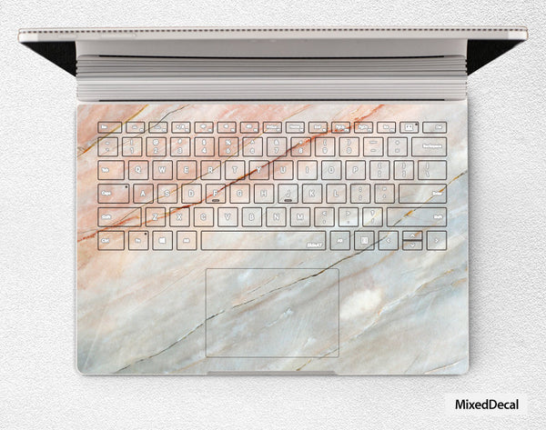 Microsoft SurfaceBook 2 Laptop Skin Keyboard Sticker 13in Core i5 Decal Protector Cover Marble