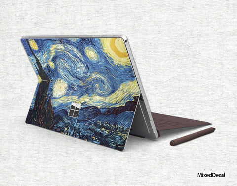 Surface Go Top Cover Sticker Surface Decal Protection Skin Surface Pro Tablet skin decal New Microsoft Surface Go Starry Night